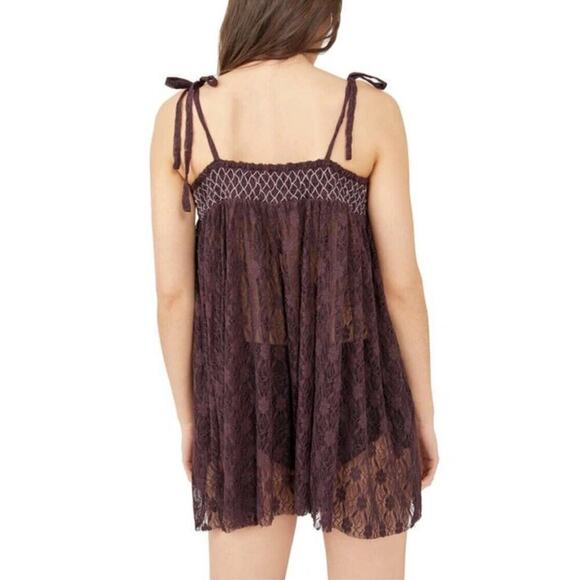 Free People Rule The World Sheer Sleep Romper Womens Size Large NWT $88 - Picture 2 of 14